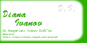 diana ivanov business card